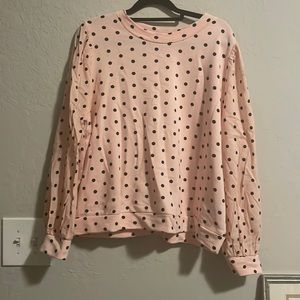 Who What Wear Pink Polka Dot Top Size XXL